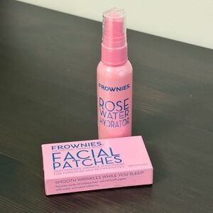 NWT Frownies Rose Water Hydrator Spray & Forehead & Between Eyes Facial Patches